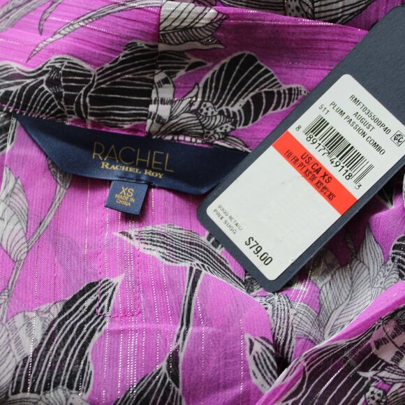 RACHEL Rachel Roy Plum Passion Blouse NWT - Picture 5 of 5